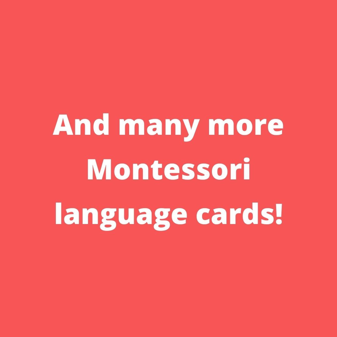 6-Step Montessori Early Language Development Packet (3 Yrs+)