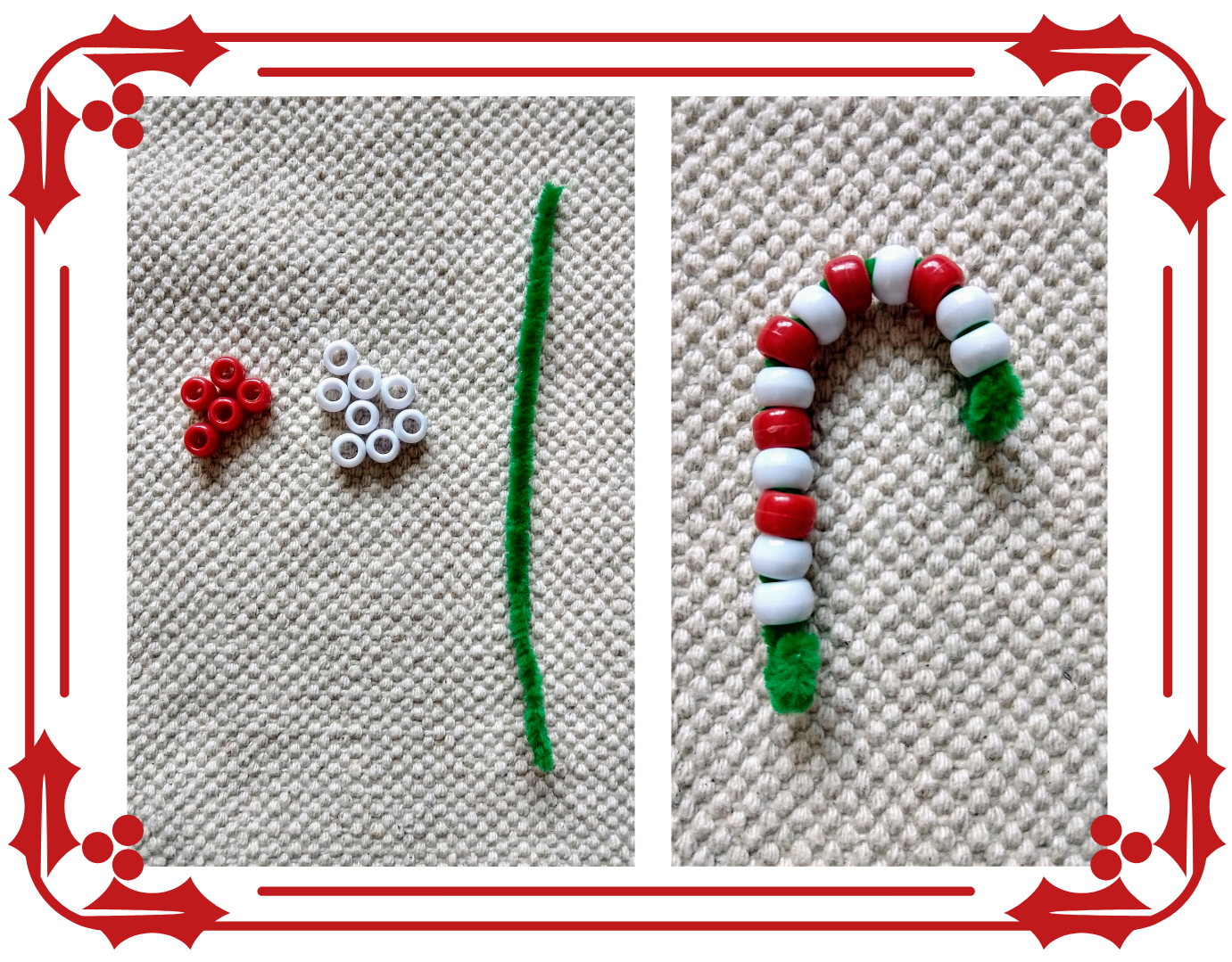 beaded candy canes